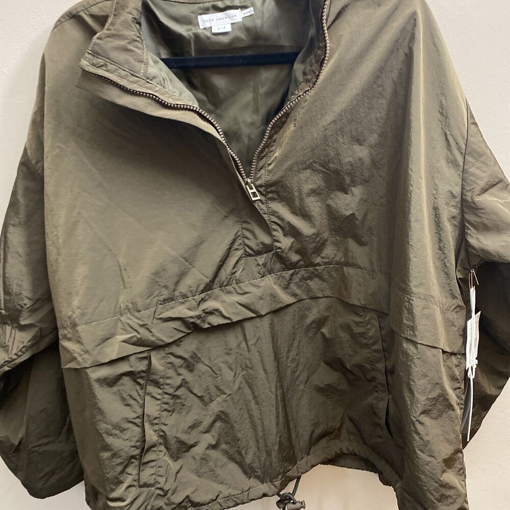 Good American Essential Oversized Anorak Jacket Mocha Size 3/4 (Large-XL)
